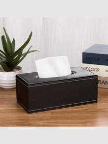 Leather Tissue Box Rectangular Simple Home Hotel Car Leather Tissue Box, Creative Home Office Decoration Desktop Pull-Out Tissue Holder Tissue Storage Box, Durable And Stylish Tissue Box, Excellent Choice For Home Essentials And Holiday Decorations,Festival Family Gathering, Kitchen Dining Table Decor,Picnics, Dinner Party.