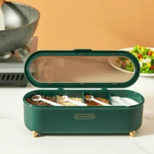 1 件调味罐套装，极简主义厨房用品，调味和烹饪享受，透明盖子设计，防水防油 - 彩色 - 查看 3