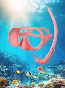 3pcs/Set Diving Mask Set - Swimming Goggles, Snorkeling Mask With Breathing Tube, Anti-Fog Underwater Dive Mask With Adjustable Strap, Leak Proof Snorkel Mask, Beach Essentials, Beach Accessories, Pool Float