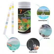 100/200X 7 In 1 AQUARIUM PH TEST KIT TEST STRIPS TROPICAL FISH TANK WATER TESTER - White - View 4