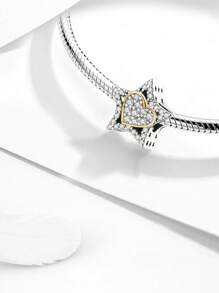 1 PC 925 Sterling Silver Loving Pendant Charm Pendant Ball Suitable For Bracelets DIY Women's Jewelry