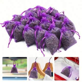 10/20pcs Premium Lavender Fragrance Sachets - Elegant French Floral Scented Bags, Suitable For Drawers And Wardrobes, Perfect Bridal Gift, Long-Lasting Aroma, Ideal Home Decor