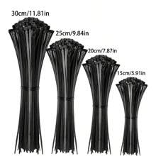 100/400 piezas Bridas de nailon negras y blancas, bridas de plástico autobloqueantes, bridas para cables, bridas de nailon autobloqueantes, bridas para cables, bridas para horticultura, bridas de sellado multiusos, alta resistencia sin romperse, para ordenar y almacenar cables, fijar cables eléctricos domésticos, adecuado para uso en interiores y exteriores