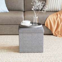 Twolike 43/15/30/16 Inches Folding Storage Ottoman Bench End Of Bed Bench Storage Chest Portable Ottoman With Storage Foot Stool Dark Gray For Entryway Bedroom Living Room Multiple Sizes