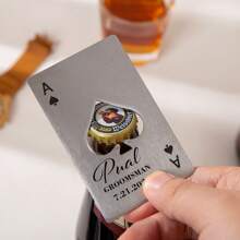 5 Stücke personalisierte Name und Datum Geschenke für Trauzeugen, Pik-Ass Flaschenöffner, personalisierte Name Flaschenöffner, gravierter Bier Flaschenöffner, Antrag an Trauzeugen, Geschenk für den Trauzeuge, zarte Romantik