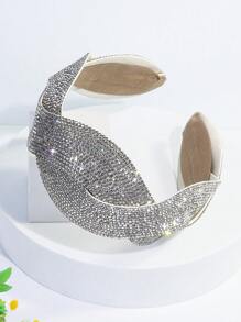 1件装 女士休闲可爱水钻（玻璃）编织宽檐发箍，发带，发圈，发饰 头饰 - 彩色 - 查看 12