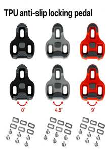 Placas de bloqueo autoportantes para pedales de bicicleta de carretera, zapatos de ciclismo con sistema de bloqueo para pedal Kéo ultraligero. Accesorio flotante para pedales Wellgo RC7