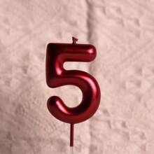 A Large Red 6cm Digital Birthday Candle, Number Birthday Candles,A Souvenir For Holiday Celebrations, Cake Baking Decorations, Coming Of Age Celebrations, Birthday Anniversaries, And Other Festive Events