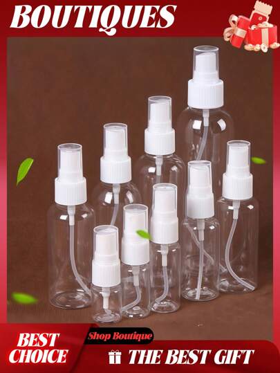 5 件喷雾瓶透明卸妆按压瓶 - 可再填充分配瓶，用于化妆水、指甲油去除剂、爽肤水和护肤液，便携式旅行友好型卸妆瓶浴室装饰秋季装饰返校