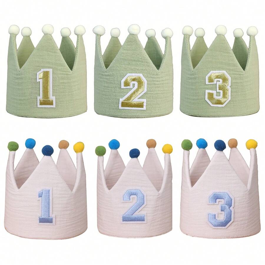 1 Peça Coroa de Aniversário com Estampa de Número, Feita à Mão em Estilo Boho, Para Decoração de Festa de Aniversário, Acessórios de Fotografia, Acessório de Cabelo para Festa