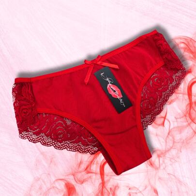 Bikini encaje para dama rojo. Regalo perfecto. Regalo para novia. Bikini encaje fresco y comodo. Lenceria de encaje. Lenceria encaje para mujer. Ropa interior corte nikini encaje. Bragas de encaje rojo.