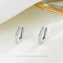 1 Pair Fashion S925 Sterling Silver Clip-On Earrings, Versatile And Personalized Earrings Suitable For Women's Daily Wear