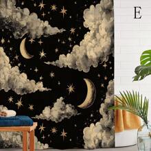 1pc Printed Waterproof Shower Curtain With 12 Plastic Hooks, Machine Washable, Bathroom Divider, Tub Curtain, Bathroom Decorative Window Curtain Back To School