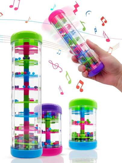 1 pieza/Set de 3 piezas de juguete antiestrés con sonido de lluvia de color aleatorio para adolescentes