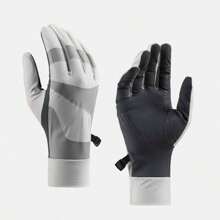 1 paio di guanti da uomo con protezione UV, in seta di ghiaccio, traspiranti, ad asciugatura rapida, con dita touch screen, adatti per attività all'aperto come corsa, sport, ciclismo, pesca, spiaggia