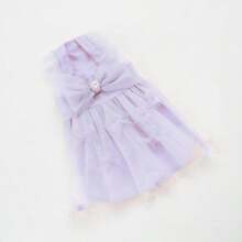 宠物狗猫公主裙，可爱蝴蝶结薄纱连衣裙，奢华优雅，春夏新品