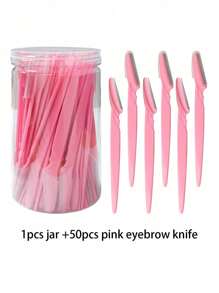 70/24/12/6pcs Multi-Color Contouring Razor Set, Women's Eyebrow Shaping Tools, Suitable For Daily Use Or Travel,Giveaways,Travel,Cheap Stuff,Travel Essential - Beige - View 21