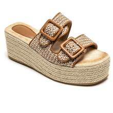 Summer Fashion Versatile Thick Sole Platform Sandals - Camel - View 3