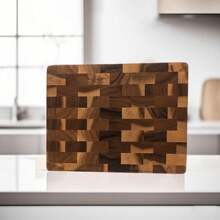 1 Stück/3 Stück Schneidebrett aus Akazienholz, Holz-Hackbrett, doppelseitiges mehrstufiges rechteckiges Holz-Schneide-Tablett für die Küche