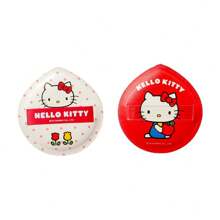Miniso Set de esponjas de maquillaje extragrandes con diseño de Hello Kitty de Sanrio (paquete de 2 + caja de almacenamiento), suaves y agradables para la piel, perfectas para una cobertura perfecta, ideales para el maquillaje diario y para viajar (1 unidad). - Multicolor - Ver 9
