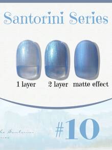 10ml Spring Summer Santorini Series Blue Green Gel Nail Polish 2025 New Internet Celebrity Popular Ice Transparents Blue Nail Professional For Nail Salons Nail Art Nail Supplies