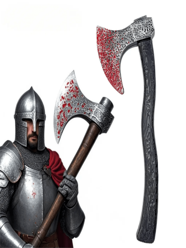 1pc Novelty Roman Gladiator Axe Prop, COS Role Play Weapon, Halloween Party Supplies, Stage Performance Axe, Funny Gag Gift, Party Game Decoration