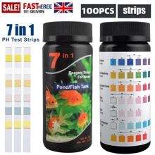 100/200X 7 In 1 AQUARIUM PH TEST KIT TEST STRIPS TROPICAL FISH TANK WATER TESTER - White - View 1