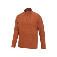 Mountain Warehouse Mens Snowdon II Fleece Top (Rust) - Brown - View 3