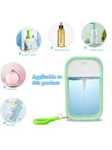 1 Set/4 Stück Kartenspray Parfümzerstäuber (50 ml) mit Schlüsselanhänger Silikonhülle und Trichter, tragbares Karten Ultra-Dünn Design nachfüllbare leere Flaschen für Reisen, kann mit Gesichtstonikum, Lufterfrischer, Alkohol, Händedesinfektionsmittel befüllt werden, Schulsachen