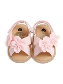 女童户外凉鞋，优雅白色，夏季 - 粉色 - 查看 5