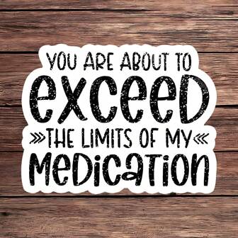 1PC Funny Limit Sticker, Sarcastic Mental Health Decal, Humorous Laptop Sticker, Sassy Warning Vinyl Sticker For Water Bottle & Notebook, Self Care & Therapy Humor Sticker, Emotional Stress Relief Sticker, Black & White Mental Health Awareness Decal, Unique Gift For Friends & Coworkers, Office Desk Decoration