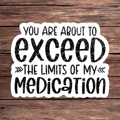 1PC Funny Limit Sticker, Sarcastic Mental Health Decal, Humorous Laptop Sticker, Sassy Warning Vinyl Sticker For Water Bottle & Notebook, Self Care & Therapy Humor Sticker, Emotional Stress Relief Sticker, Black & White Mental Health Awareness Decal, Unique Gift For Friends & Coworkers, Office Desk Decoration