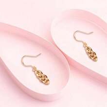 925 Sterling Silver Fashionable Exquisite Geometric Hollow Versatile Hypoallergenic Pure Silver Earrings