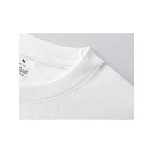 "If You're Feeling Down, I Can Feel You Up", Men's Letter Print T-Shirt, Casual Comfy Slightly Stretch Crew Neck Tee, Men's Clothing For Summer Outdoor - White - View 3