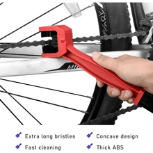 1 pieza Lavadora de cadena de bicicleta o motocicleta, cepillos para limpiar la suciedad de la cadena y los engranajes de la motocicleta, herramienta de cepillo de limpieza de cadena de bicicleta universal para bicicleta de montaña y motocicleta de uso pesado