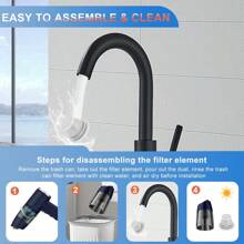 Aspiradora de mano portátil, alta succión, aspiradora de mano recargable para automóvil - aspiradora doméstica inalámbrica, robot aspirador, cepillo para polvo integrado, soplado y succión - perfecta para limpiar casas, pisos, sofás y más - Negro - Ver 6