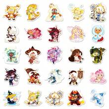 50 szt. naklejek PVC Cookie Run Kingdom, wodoodporne i wielokrotnego użytku, samoprzylepne, asymetryczne kształty, różne kolory, do telefonów, laptopów, scrapbookingu