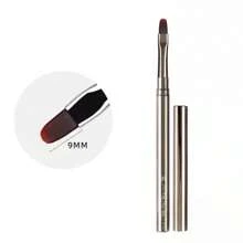 1pc Gothic Gun-Black Plating Nail Gel Brush Acrylic UV Gel Extension Builder Oval Nail Brush