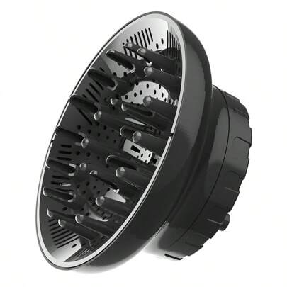 头发扩散器，吹风机扩散器附件，卷发头发扩散器，适用于 1.4-2.6 英寸吹风机的通用扩散器，长而浓密的卷发波浪发，女士头发附件，黑色