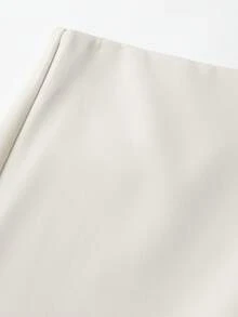 Váy quần nữ trơn, dáng bất đối xứng, phong cách thường ngày, thích hợp cho mùa hè. - Màu be - Xem 3
