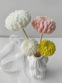 [3D Chrysanthemum Silicone Mold] Flexible Silicone, Heat Resistant Odorless, Multi-Purpose DIY /Candle/Resin Craft Tool, Mother's Day Valentine's Day Home Decor Essential