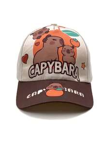 1pc Children Capybara Cartoon Series Print Baseball Cap Sun Hat - Multicolor - View 25