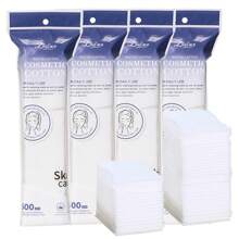 1000 piezas Almohadillas faciales de maquillaje delgadas, almohadillas cuadradas para remover maquillaje de labios y ojos, almohadillas para remover esmalte de uñas, de tela no tejida, suaves y sin pelusa