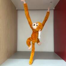 Macaco Pelúcia Com Som E Luz De Pendurar Antialérgico Grita Brinquedo Divertido - Amarelo - Visão 2