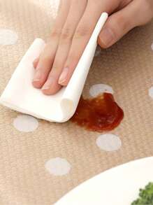 1 cuộn thảm chống trượt, lót tủ chống thấm nước EVA, lót ngăn kéo bán trong suốt không dính, dễ cắt, thích hợp cho kệ, tủ lạnh, bàn, tủ bếp, có thể dùng làm lót kệ (11,8 inch x 59 inch) - Chấm bi trắng - Xem 7