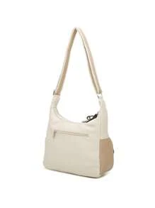 Bolso casual de mujer, con estampado de mariposa, adecuado para primavera/verano, uso diario y vacaciones, diseño de múltiples bolsillos, gran capacidad de almacenamiento, de moda, para ir al trabajo - Caqui - Ver 2