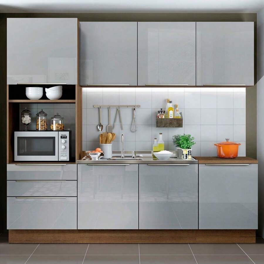 MADESA Baker's Racks - Brown and Grey - View 1