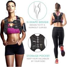 Prodigen Weighted Vest For Women And Men 8 12 16 20 25 30 Lbs With Reflective Stripe And Double Adjustable Buckle Straps Weight Vests For Strength Training, Jogging, Cardio, Weight Loss