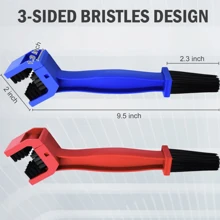 1 pieza Lavadora de cadena de bicicleta o motocicleta, cepillos para limpiar la suciedad de la cadena y los engranajes de la motocicleta, herramienta de cepillo de limpieza de cadena de bicicleta universal para bicicleta de montaña y motocicleta de uso pesado