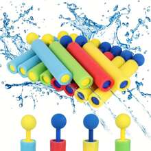 2 piezas/4 piezas/12 piezas/20 piezas Pistolas de agua de colores vibrantes para niños: juguetes de agua de verano para piscina y playa, mini lanzadores de agua de espuma EVA con mecanismo de retroceso, acción de disparo de agua divertida, diversión en la piscina | Juguetes de agua vibrantes | Pistolas de agua de Eva